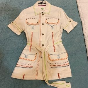 Double D Ranch White Embroidered Short Sleeved